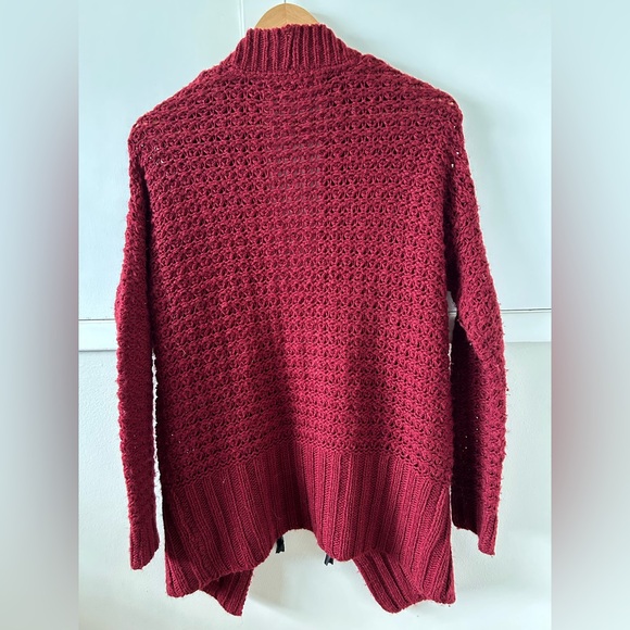 Point Zero Deep Red Knit Cardigan - Picture 3 of 5